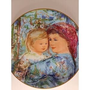 EDNA HIBEL 1991 Mother’s Day Porcelain VINTAGE Plate 8.5”